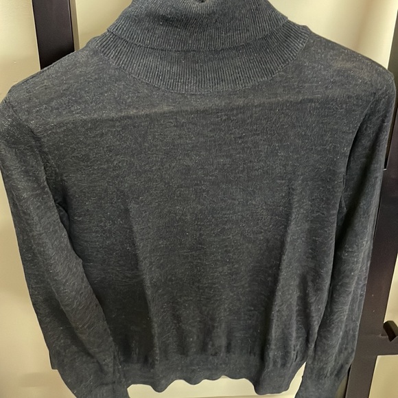 Zara turtle neck knit charcoal grey top - Picture 4 of 11